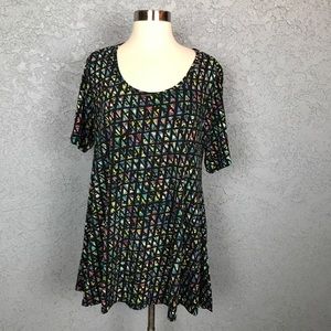 Lularoe Medium Floral And Geometric Pattern Tunic